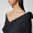 Camicia a portafoglio con spalle scoperte nera