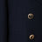 Long navy textured wool pea coat