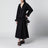 Classic cocoon shirt in double cotton, black