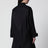 Classic cocoon shirt in double cotton, black