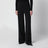 Oversized lightweight wool trousers in black