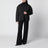 Oversized lightweight wool trousers in black