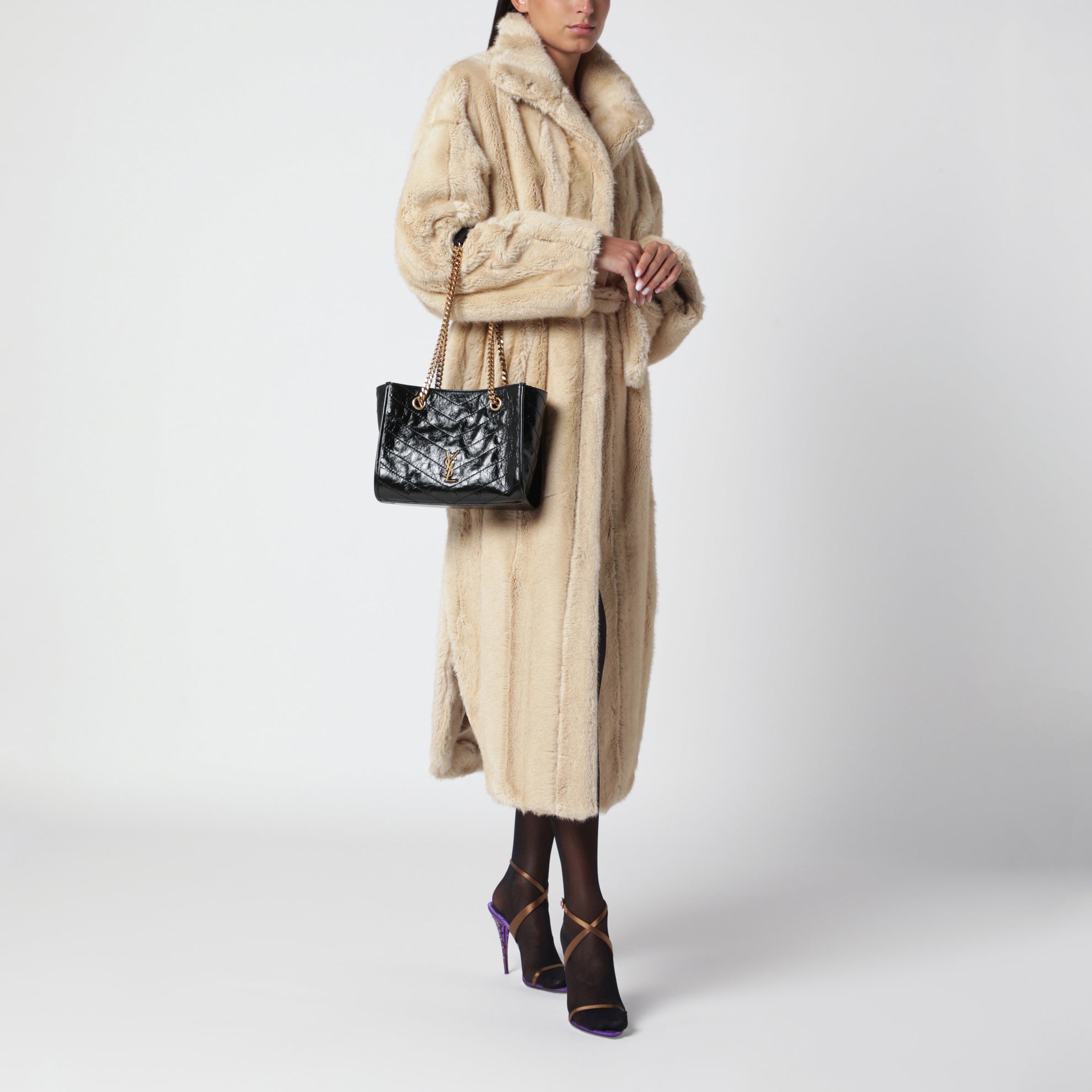 Sac cabas Niki petit modèle en cuir noir