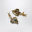 Boucles d’oreilles cœur Cassandre à cristaux dorées