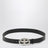 Black leather Oval BB belt