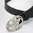Black leather Oval BB belt