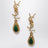 Boucles d’oreilles Cassandre goutte émeraude en résine