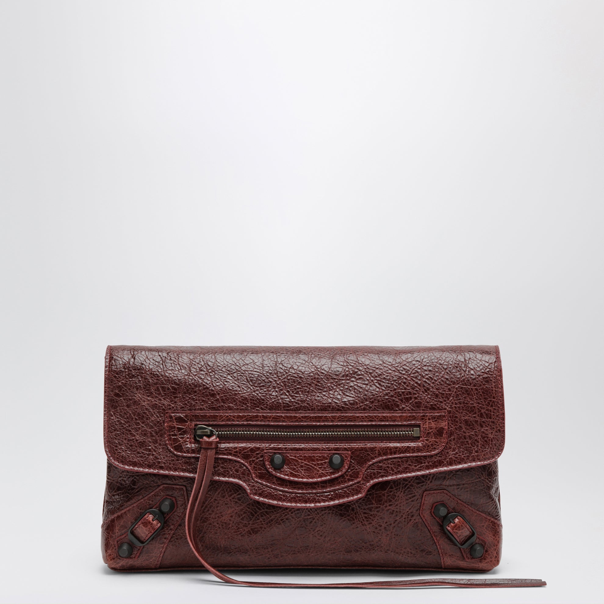 Le City pouch in Merlot leather