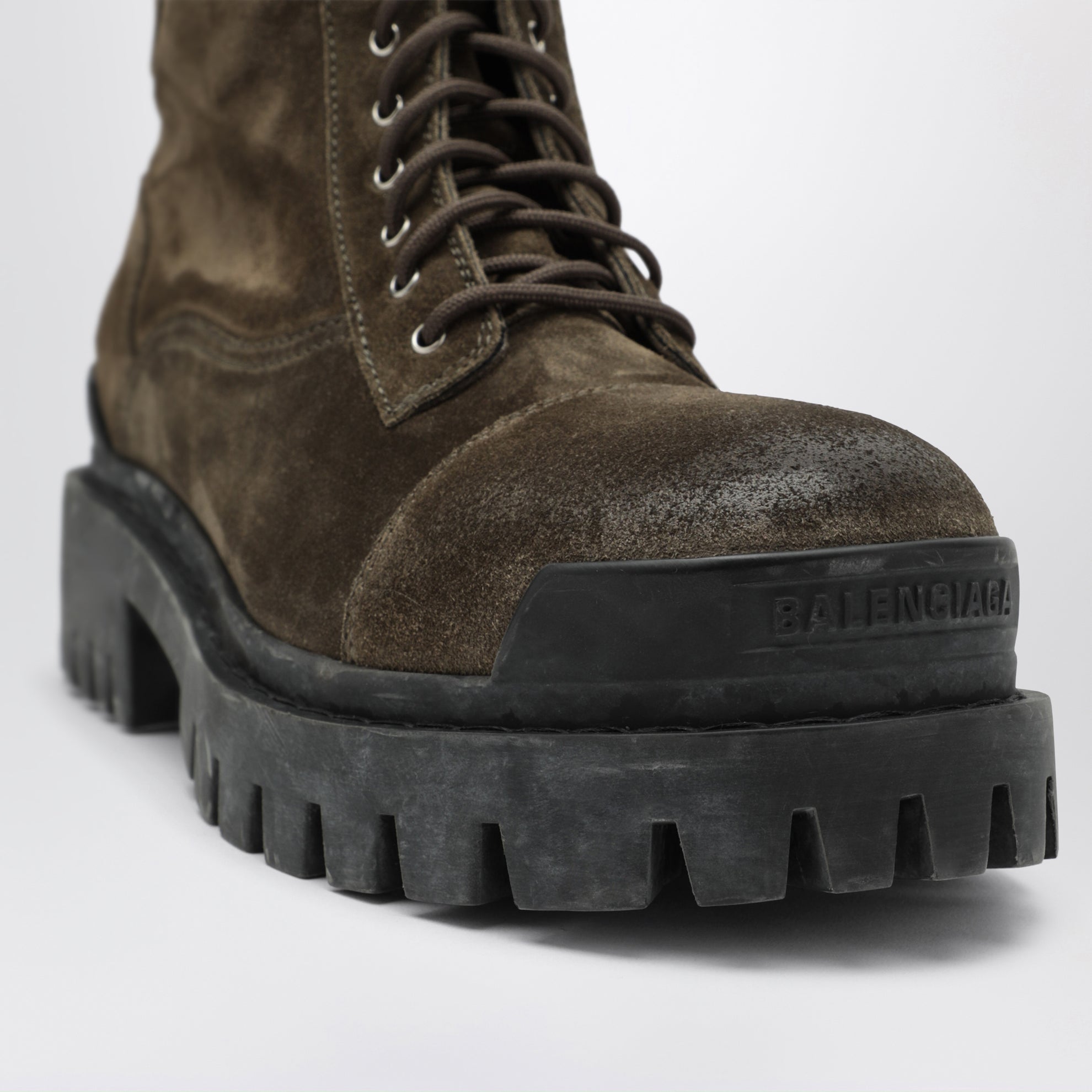 Combat Strike Olive Suede Calfskin Boots