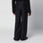 Pantalone ampio nero e grigio in seta