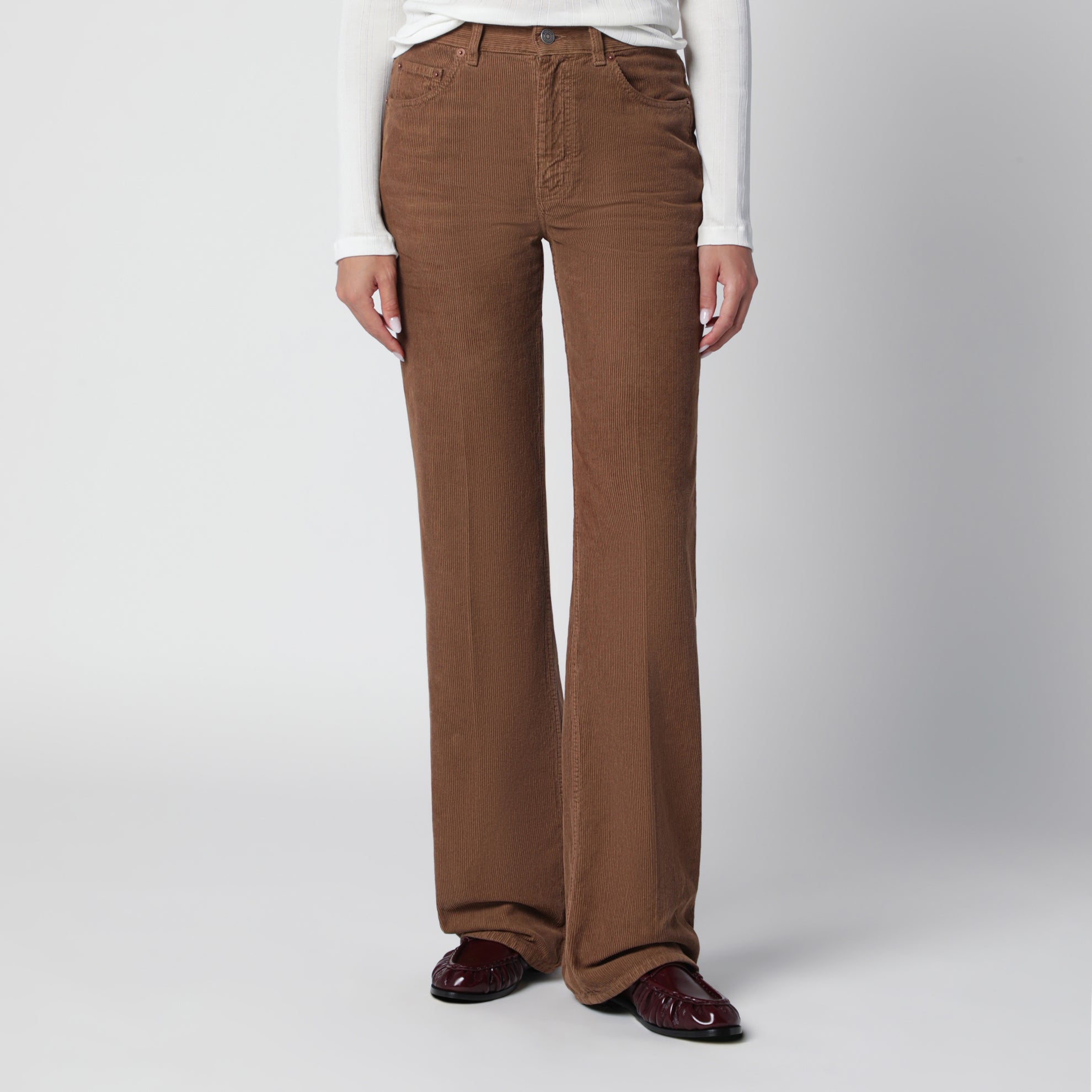 Pantaloni anni '70 color Fall Leaf in cotone