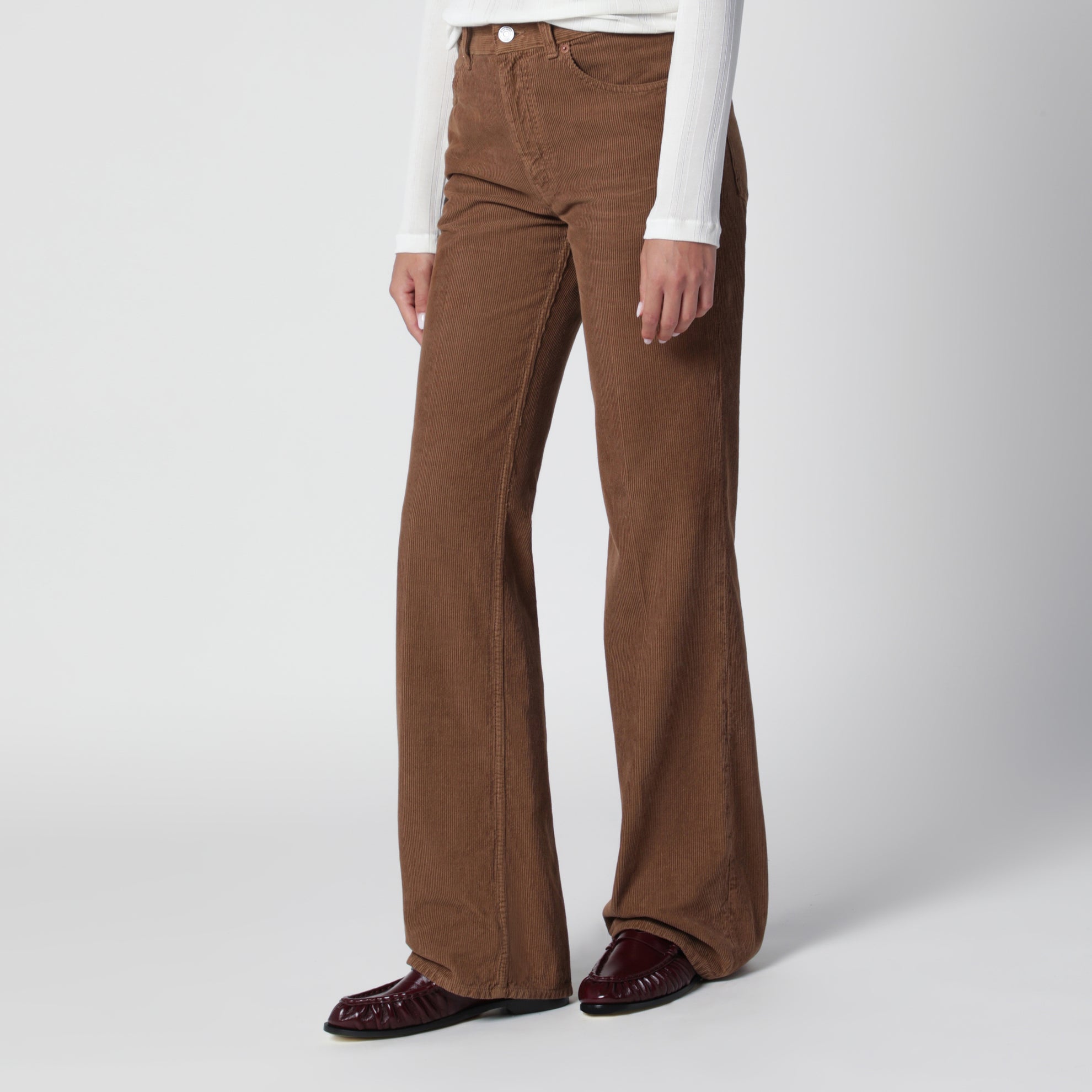 Pantaloni anni '70 color Fall Leaf in cotone