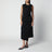 Abito midi nero in lana