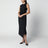 Abito midi nero in lana