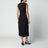 Abito midi nero in lana