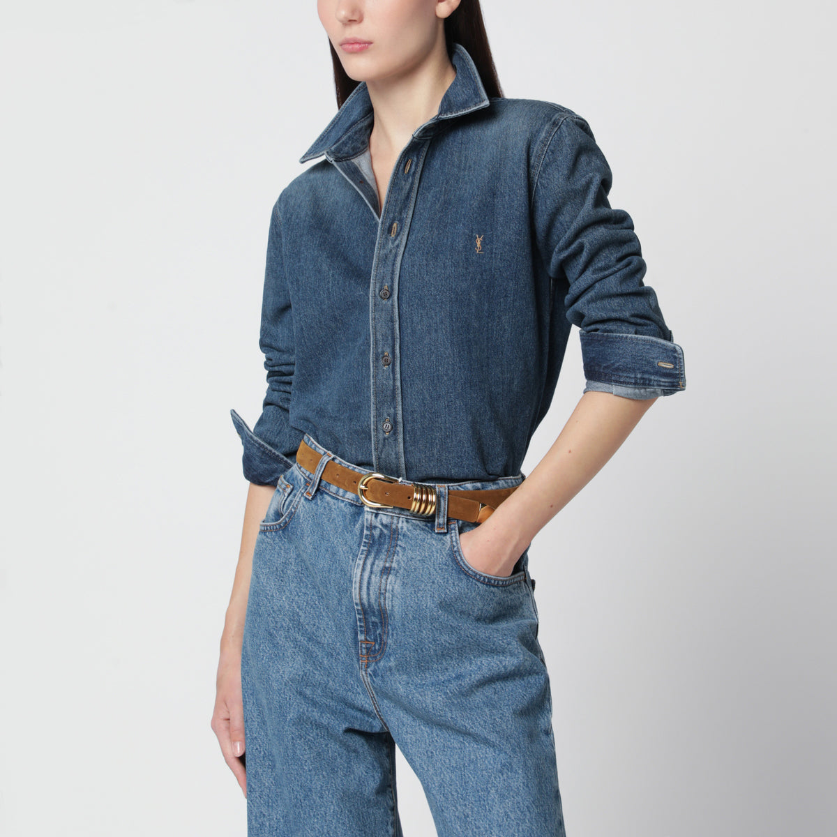 Camicia Cassandre blu in denim