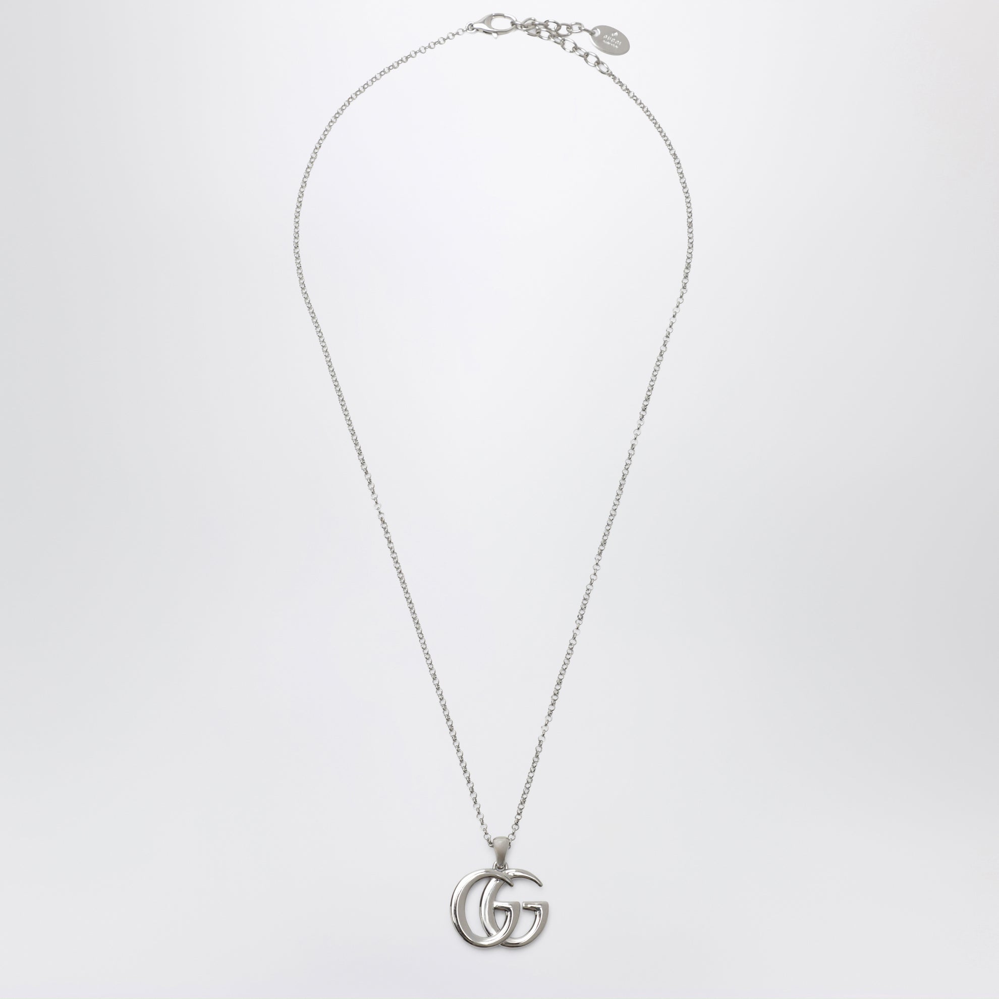 Collier GG Marmont avec pendentif Double G argenté