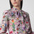 Hemdblusenkleid aus Seide mit Flora-Print, rosa