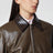 Wader Green Glossy Leather Jacket