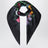 Carré aus Seidentwill mit GG Flora-Print in Schwarz