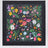 Carré aus Seidentwill mit GG Flora-Print in Schwarz