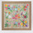 Carré aus Seidentwill mit GG Flora-Print in Hellbraun