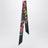Seidenband mit GG Flora-Print in Schwarz