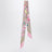 Bedrucktes Seidenband mit Flora-Motiv in Rosa