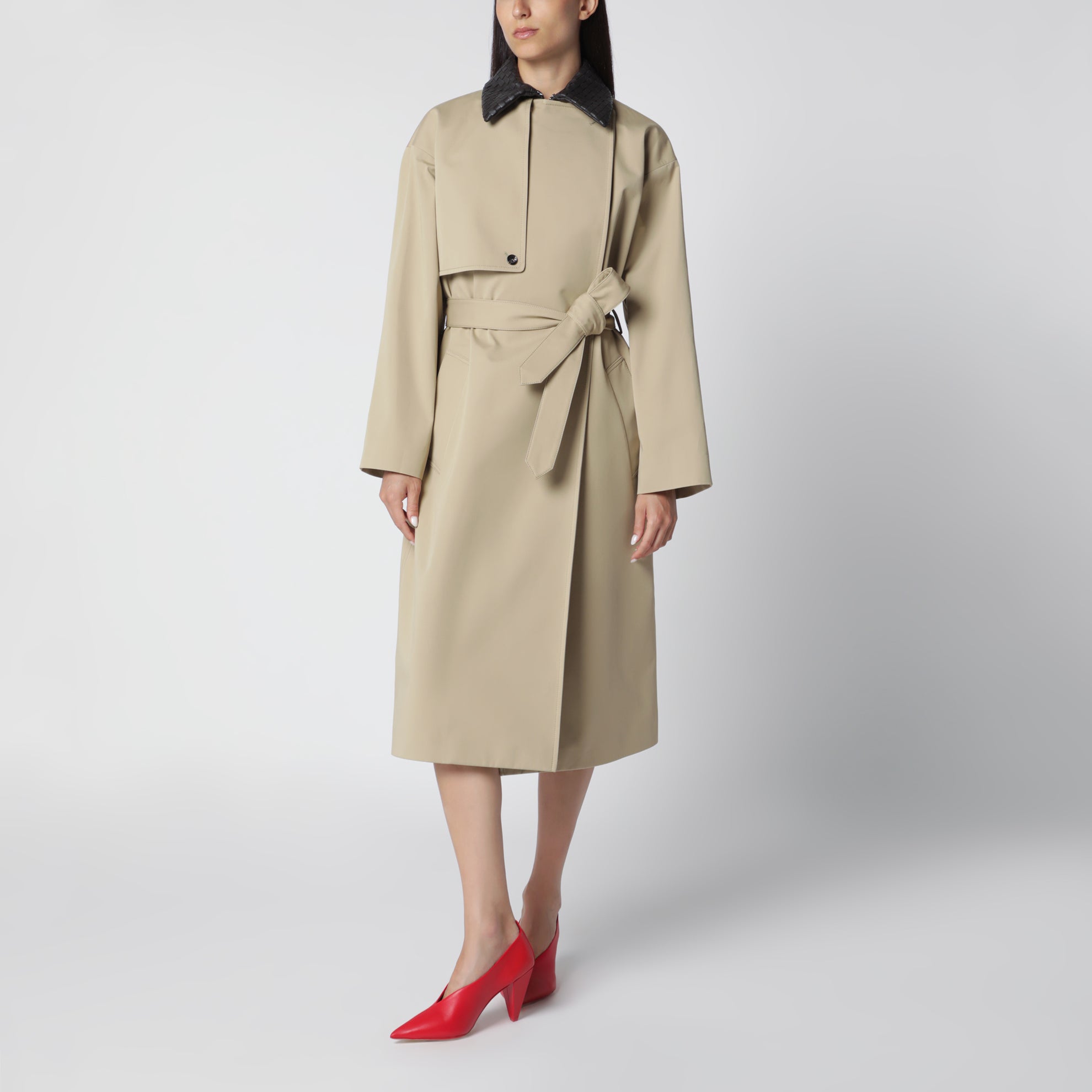 Trench en coton couleur Sahara