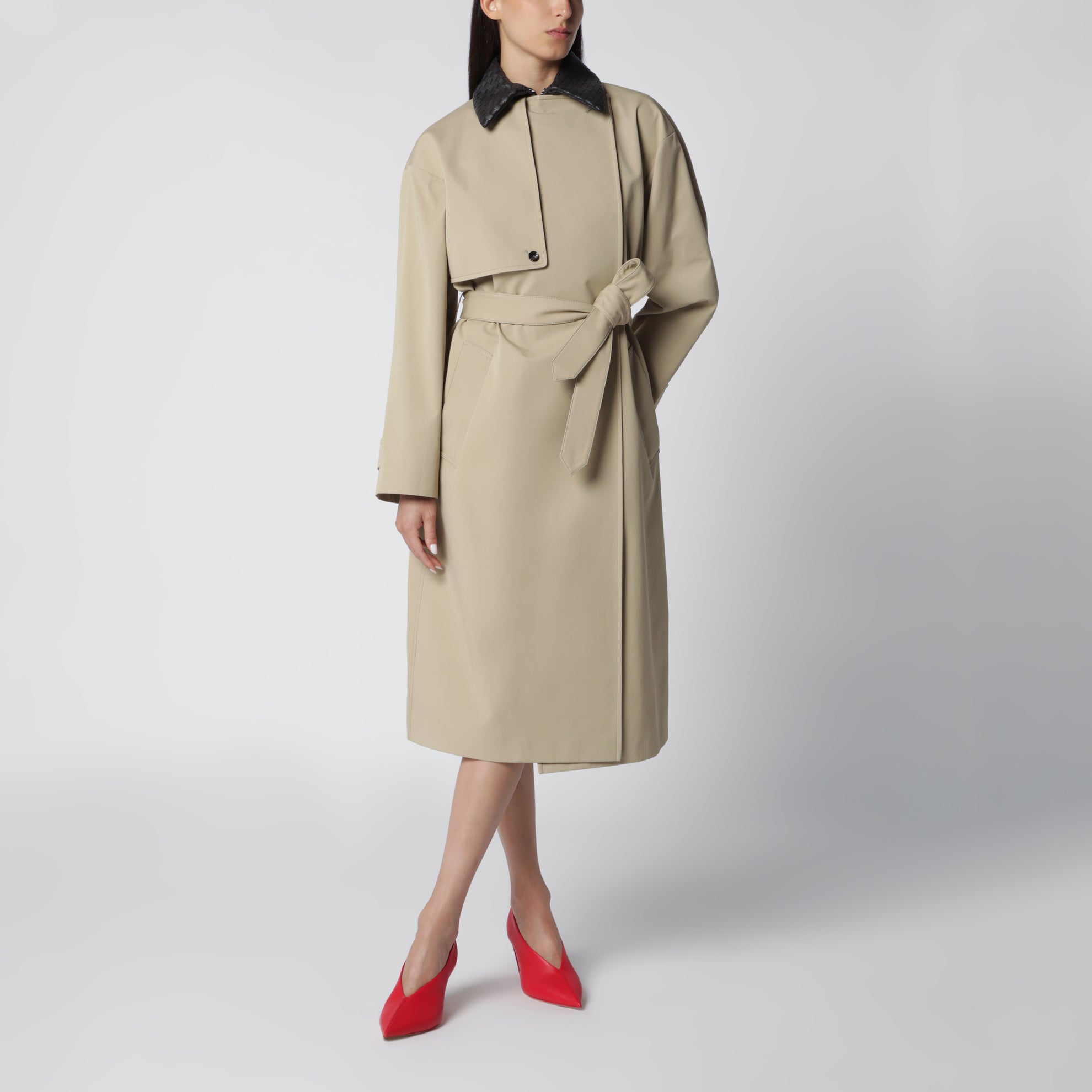Trench en coton couleur Sahara