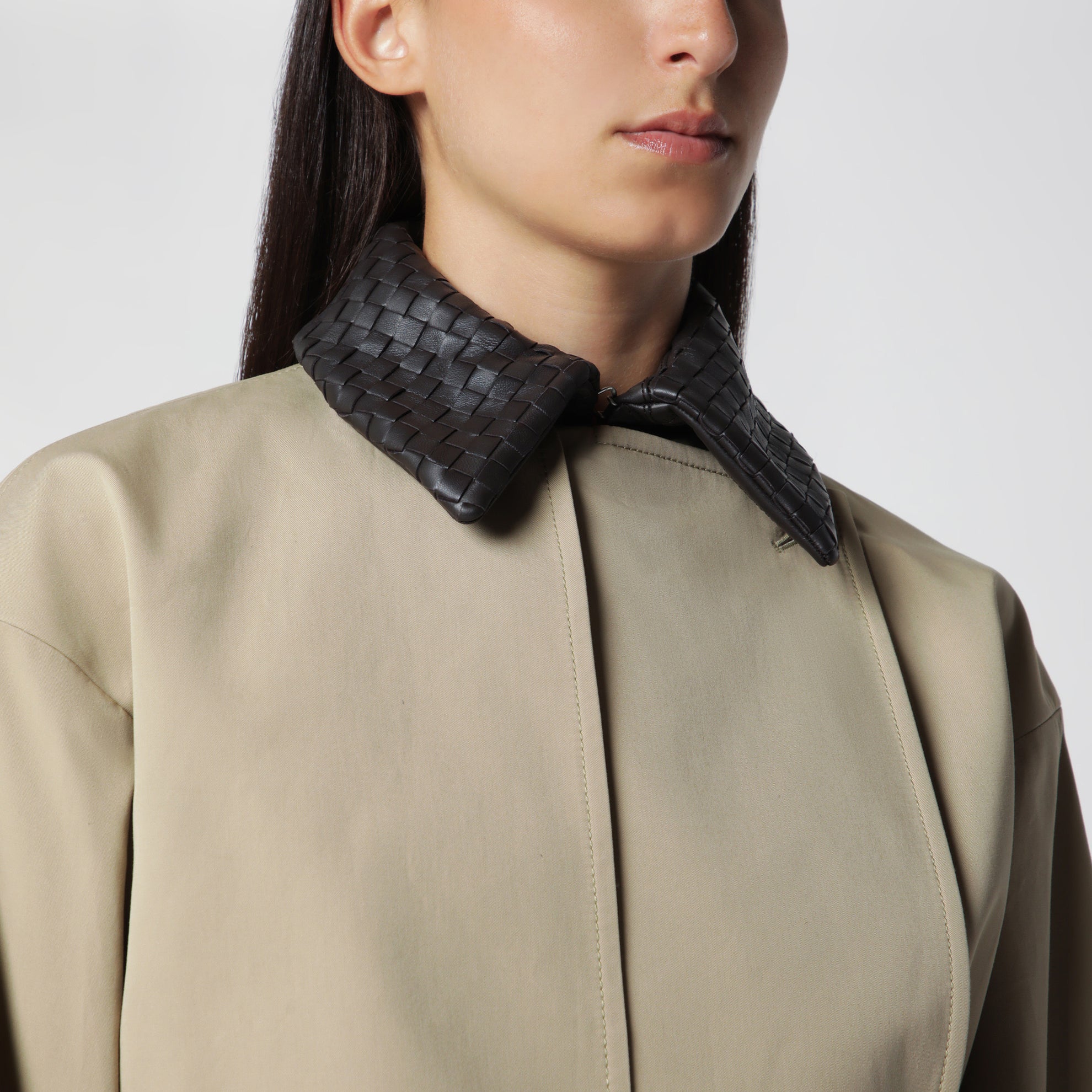 Trench en coton couleur Sahara