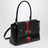 Paparazzo medium top-handle bag in soft black leather