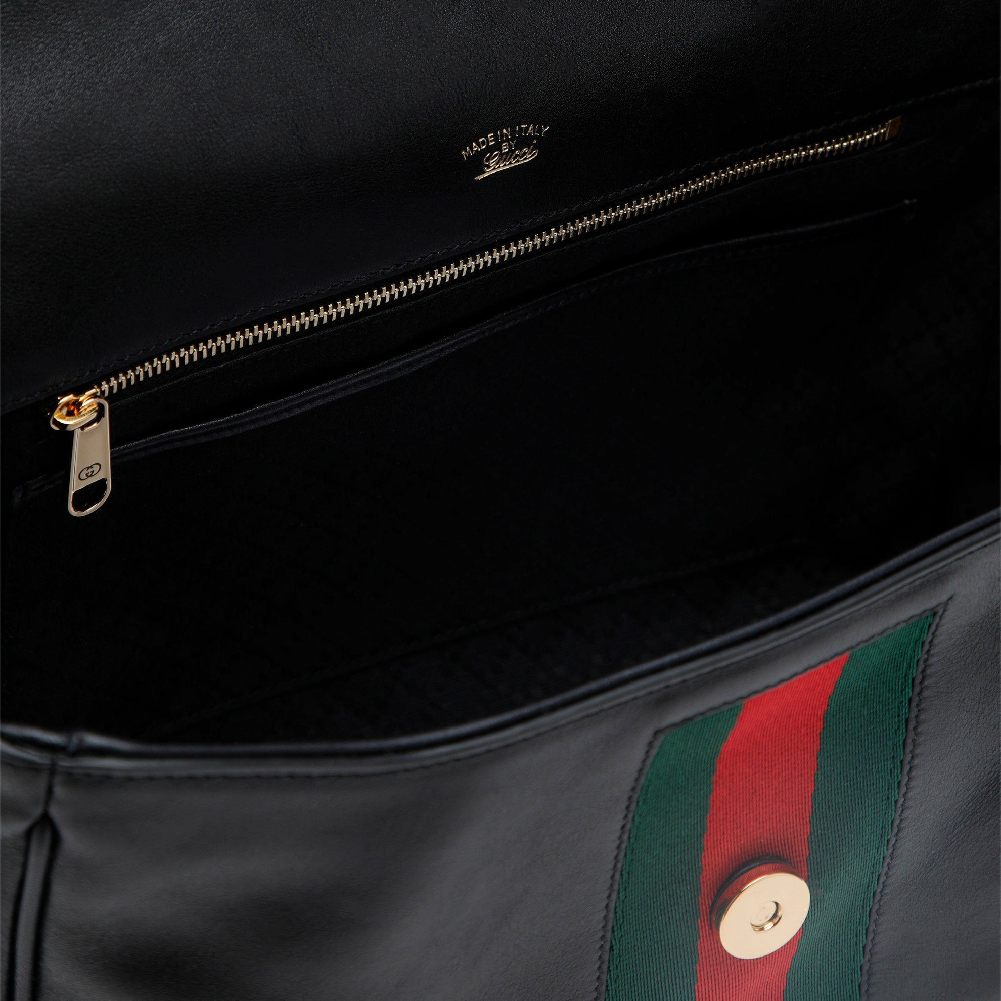 Paparazzo medium top-handle bag in soft black leather