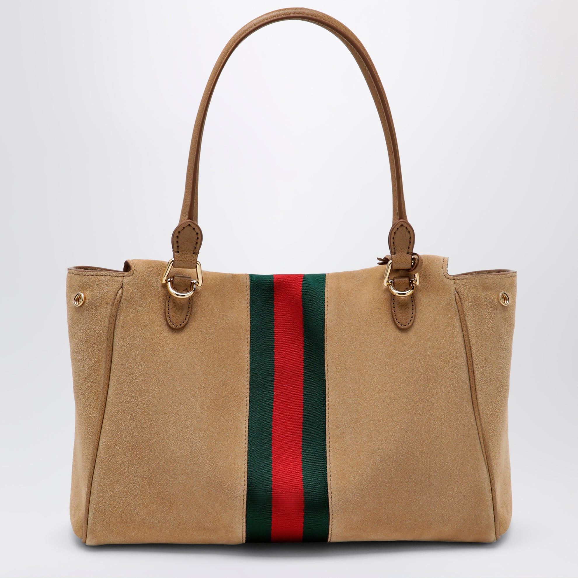 Borsa a mano Paparazzo media in camoscio sabbia