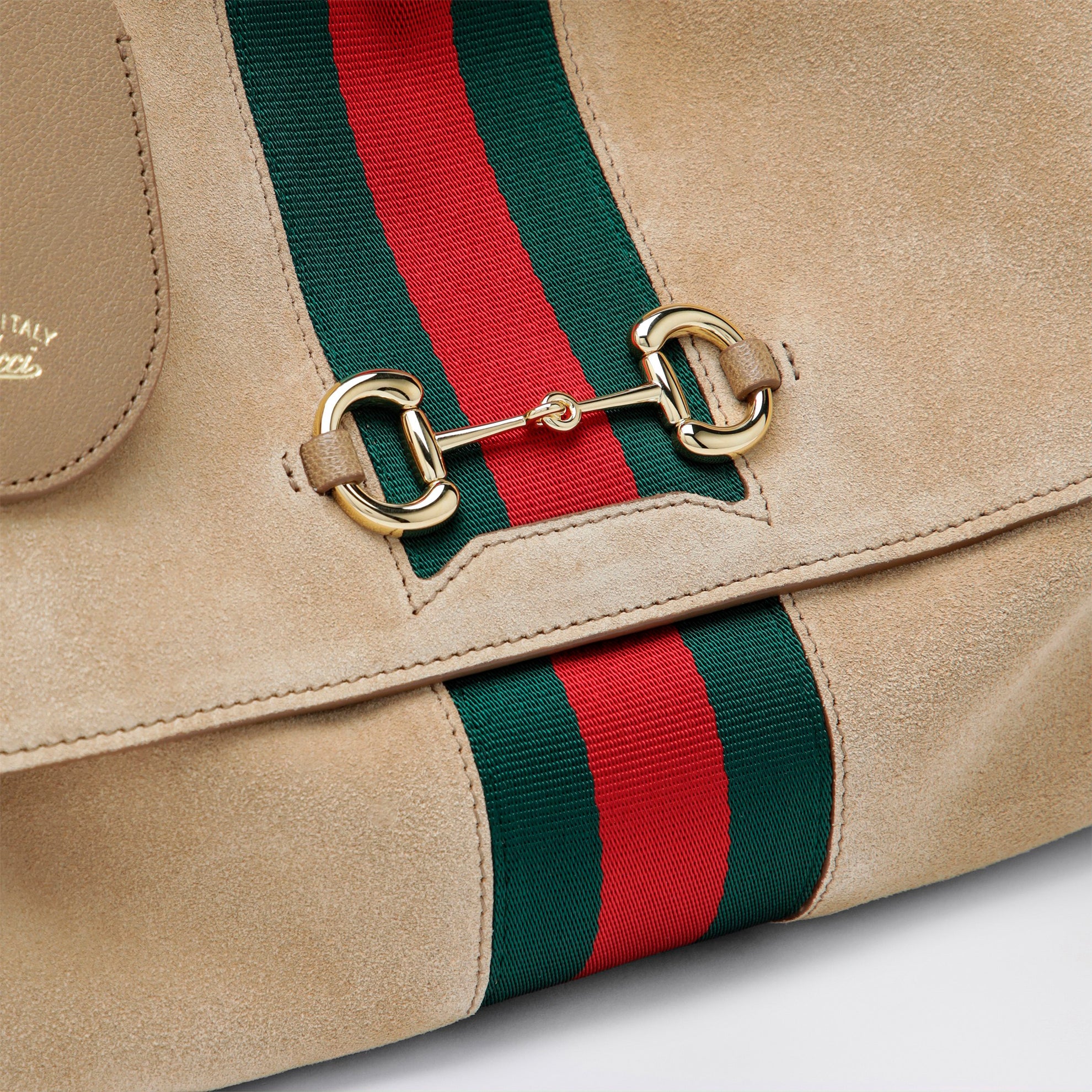 Borsa a mano Paparazzo media in camoscio sabbia