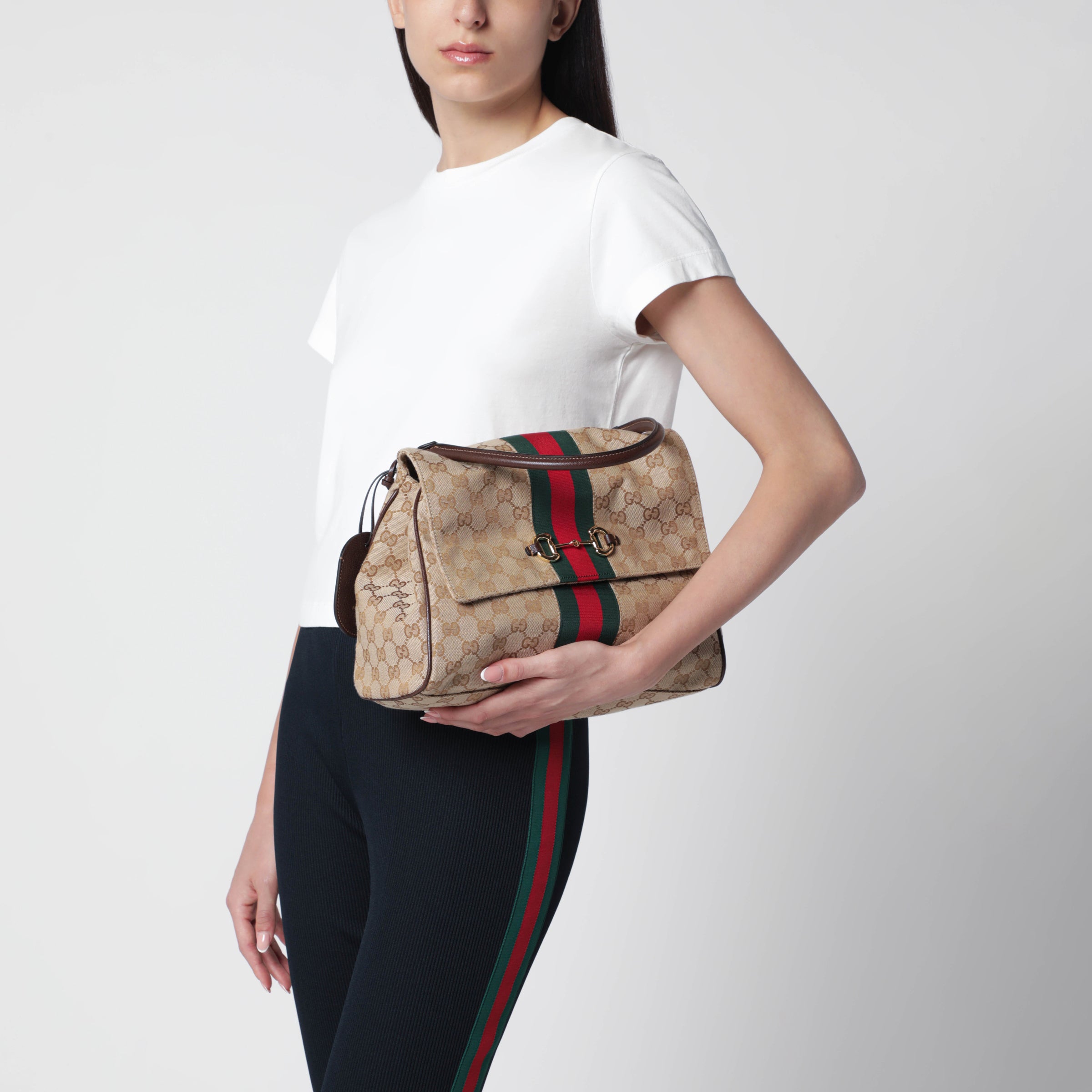 GUCCI Medium Paparazzo top-handle bag in GG canvas, brown | TheDoubleF