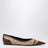Savoy Ballerinas aus GG-Gewebe und Leder in Beige Sand/Braun