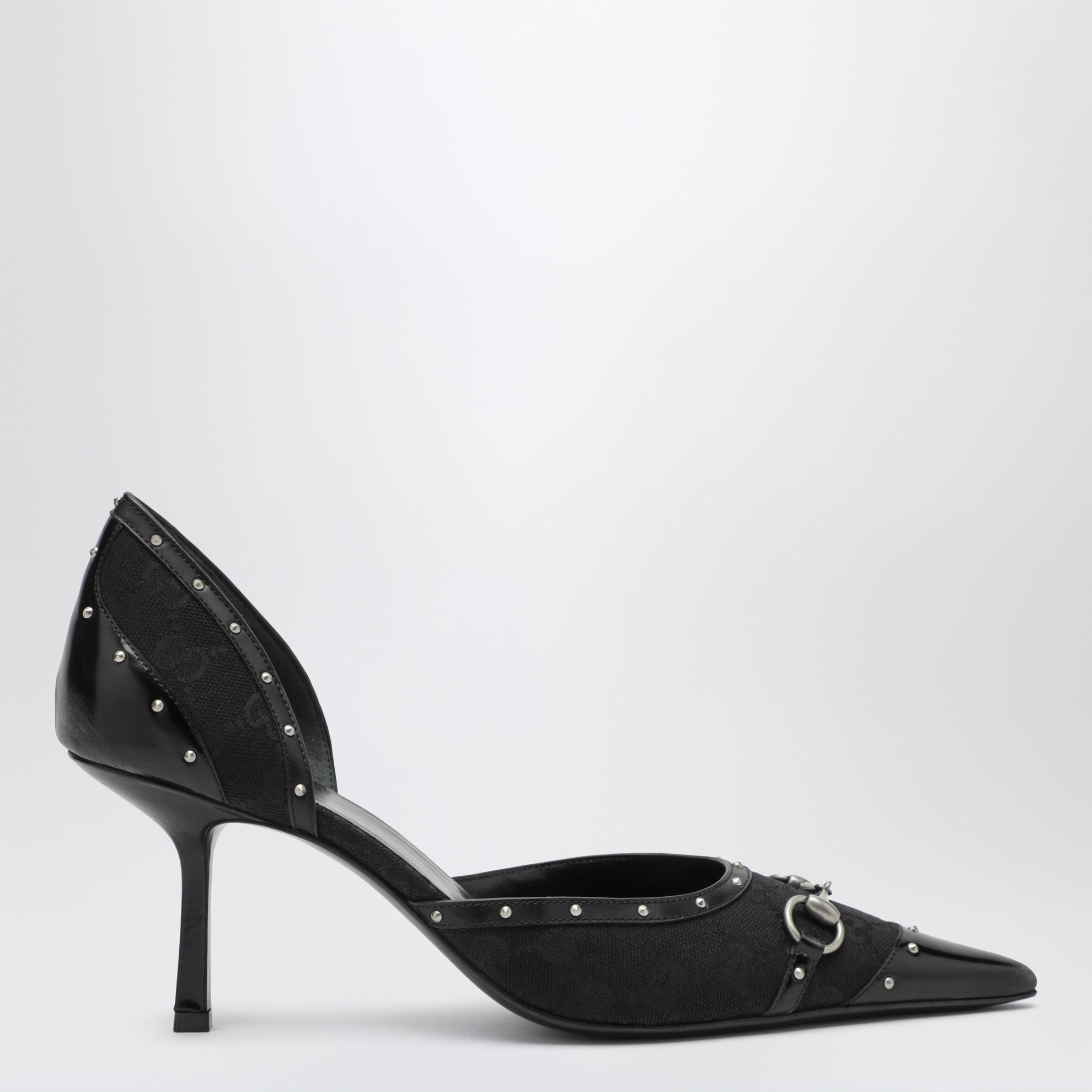 Savoy black GG fabric pumps
