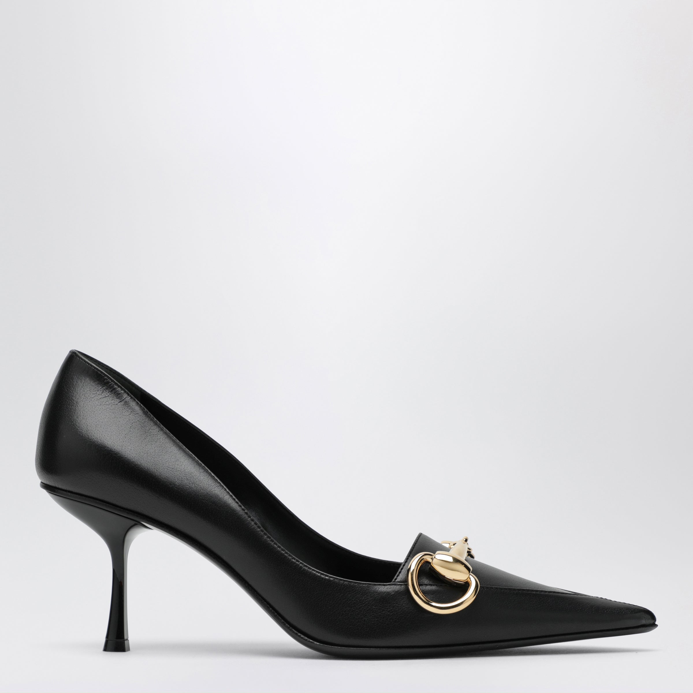 GUCCI Boulevard pumps in glossy leather, black | TheDoubleF