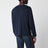 Pullover aus Seide und Baumwolle in Tintenblau