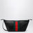 Porta necessaire Mega Web Trademark in pelle nera