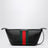 Porta necessaire Mega Web Trademark in pelle nera