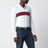 Weißes Kaschmir-Poloshirt mit Web-Motiv