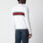 Weißes Kaschmir-Poloshirt mit Web-Motiv