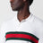 Weißes Kaschmir-Poloshirt mit Web-Motiv