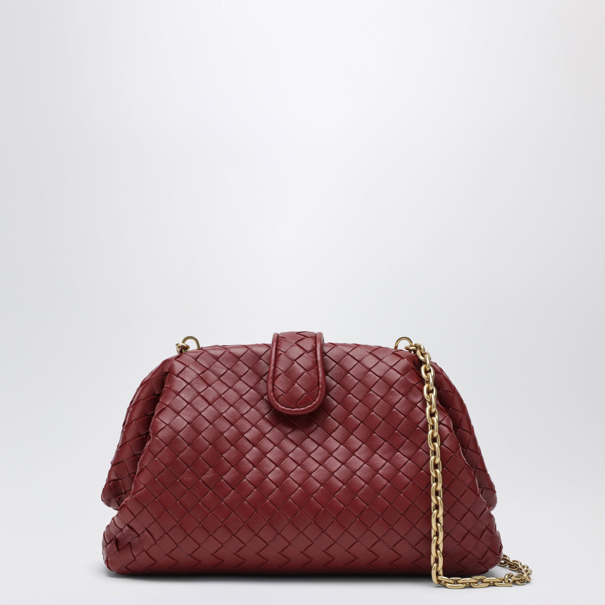 Kleine Lauren 1980 Clutch aus Lammleder in Lava Red