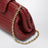 Kleine Lauren 1980 Clutch aus Lammleder in Lava Red