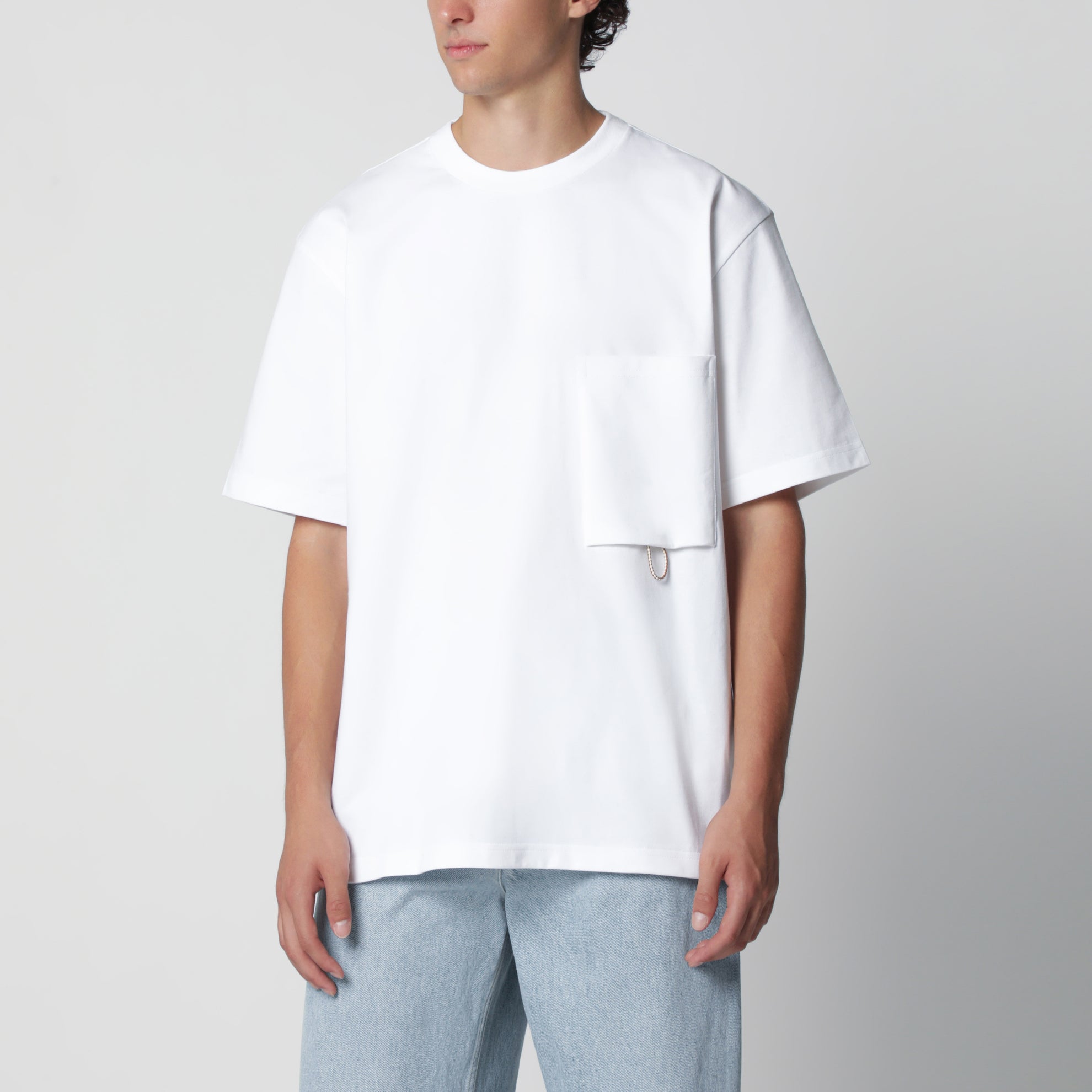 White cotton jersey T-shirt