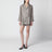 Camicia in twill di seta con stampa GG beige