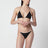 Bikini in jersey stretch nero con Morsetto